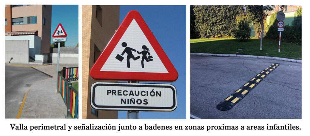 Señalización de area infantil. Gestión de la seguridad en áreas infantiles