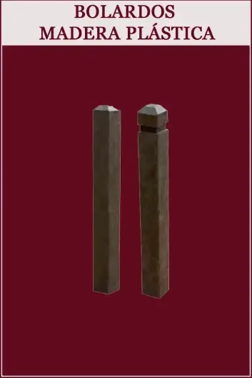 Bolardos de madera plástica