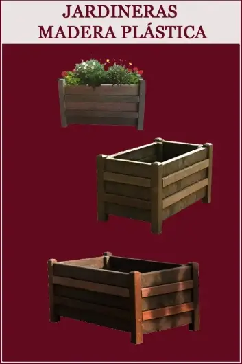 jardineras de madera plástica