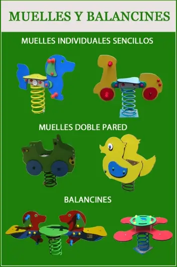Muelles y balancines infantiles