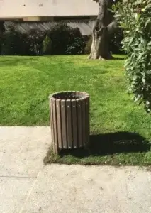 papelera jardín circular 