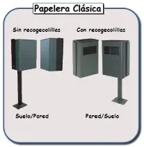 Papeleras modelo Clásico