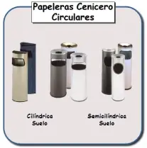 Papeleras cenicero circulares