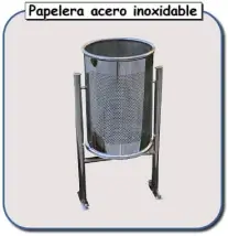 Papeleras modelo acero inoxidable