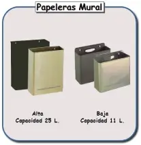 Papeleras modelo mural