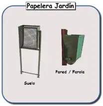 Papeleras modelo jardín
