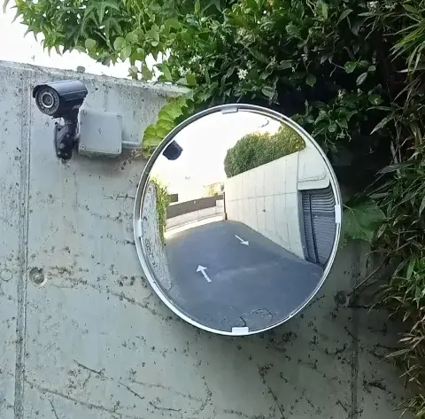 espejo vial rampa exterior de garaje