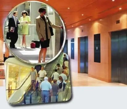 espejos de seguridad y vigilancia en el control de accesos