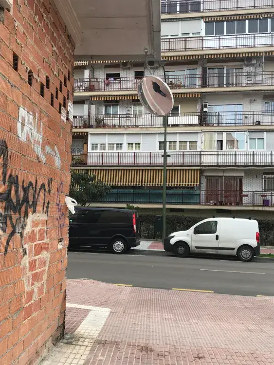 espejo vial para control de peatones