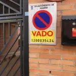 Placa de vado sustituida