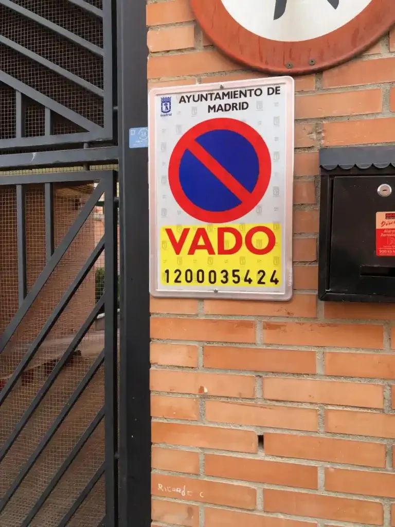 Placa de vado sustituida