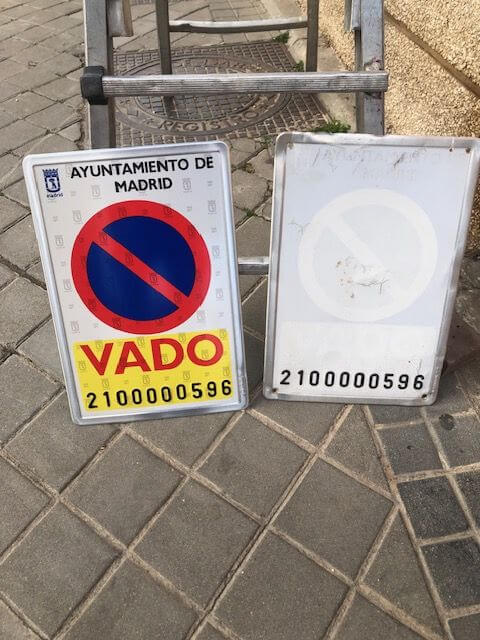 duplicado de placa de vado permanente