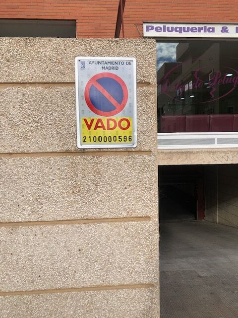 placa de vado permanente homologada